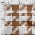 thumbnail image 2 of oneOone Rayon Brown Fabric Check Dress Material Fabric Print Fabric By The Yard 56 Inch Wide, 2 of 4