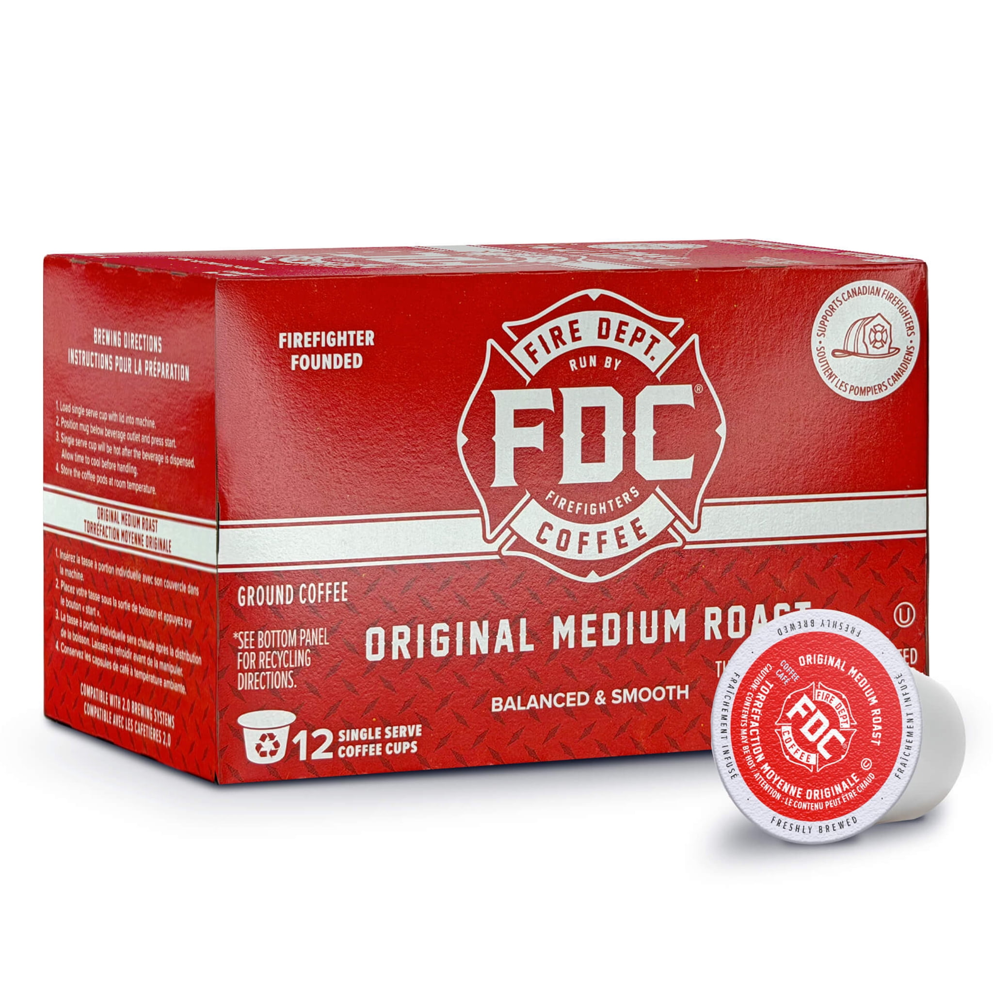 Fire Department Coffee Original Medium Roast Premium K-Cup Coffee Pods