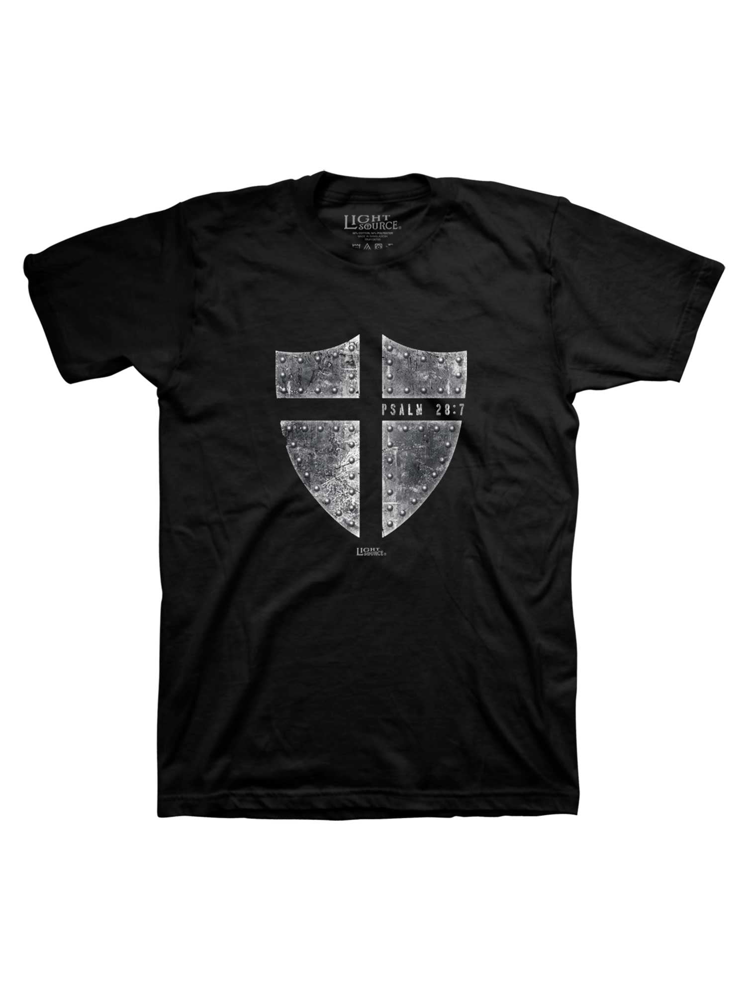 Light Source Mens T-Shirt Cross Shield