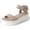 Beige Vegan Leather, variant on J. Adams Surf Platform Sandals for Women - Ankle Strap Open Toe  Heels -Stylish Vegan Leather Sandal