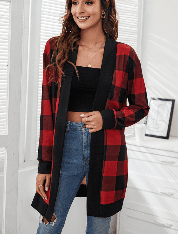 buffalo plaid sweaters for women