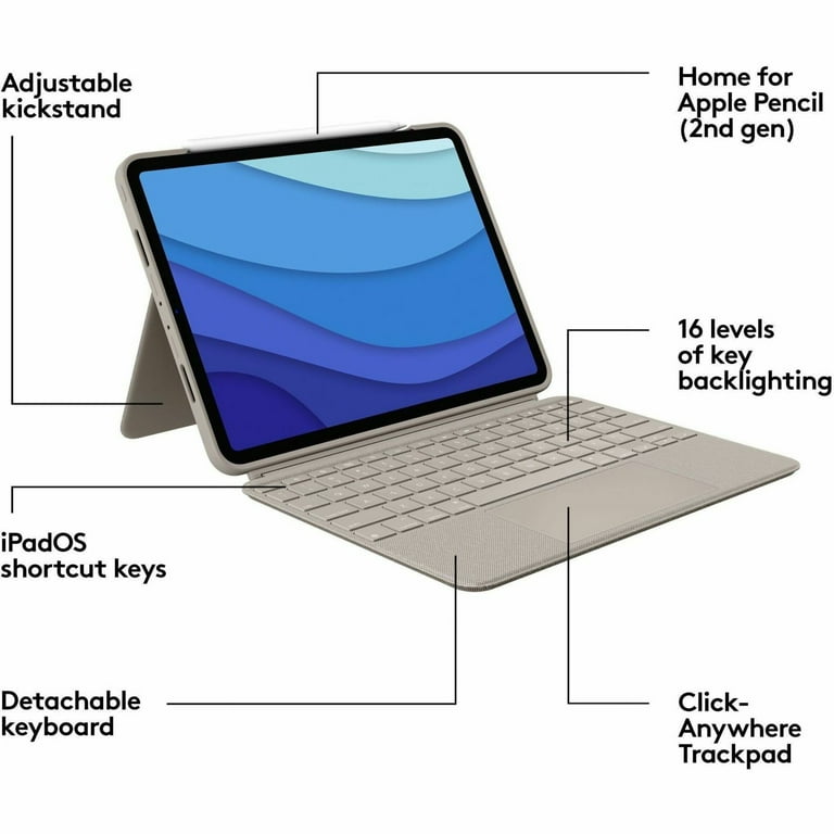 (*For Bheaden13*) Logitech Combo Touch top Keyboard for iPad 11 in Pro (Color: Sand)