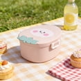 thumbnail image 1 of Linnome Cute Children's Peach Compartment Lunch Box Small Fresh Fruit Shaped Complementary Food Box Portable Picnic Bento Box in Pink, 1 of 6