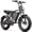 Black, variant on BLUVALL SU8 PRO Electric Bike for Adults, Peak 1500W 35MPH 52V 20Ah Mountain Bicycle, Full Suspension UL2849
