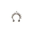 thumbnail image 1 of Langgg 1x Noose Hoop Fake Septum Ring Crystal Nose Stud Non Piercing Nose Rings Studs, 1 of 2