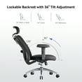 thumbnail image 6 of Sihoo M18 Mesh Ergonomic Office Chair with Adjustable Lumbar Support, High Back, Black, 6 of 12
