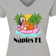 thumbnail image 4 of Inktastic Naples Florida Beach Vacation Women's V-Neck T-Shirt, 4 of 5