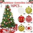 thumbnail image 3 of 16pcs 2.36" Small Christmas Ball Ornaments Shatterproof Christmas Decorations Tree Balls for Holiday Wedding Party Decoration, Tree Ornaments Hooks Included (Champagne, 6cm/2.36"), 3 of 7