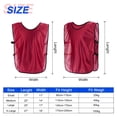 thumbnail image 2 of Scrimmage Training Vest 17x11" Soccer Jersey Sport Team Pinnies, Red 6 Pack, 2 of 7