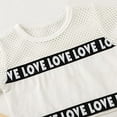 thumbnail image 3 of StylesILove Baby Toddler Girls Love Print Mesh Short Sleeve T-Shirt and Sporty Shorts 2pcs Activewear Outfit (White, 100/18-24 Months), 3 of 6