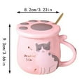 thumbnail image 3 of Cat Paw Ceramic Mug with Lid & Spoon, Cute Cat-Themed Drinkware for Coffee & Tea, "Cat Wants Fish" Mug for Home & Office, Gift for Cat Lovers & Animal Enthusiasts, 3 of 8