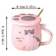 thumbnail image 3 of Bonita taza de gato, taza de cerámica novedosa para café, té y leche con adorable tapa de gatito, artículo con temática de gatos, artículos novedosos para amantes de los gatos, mujeres, adecuados, 3 of 7