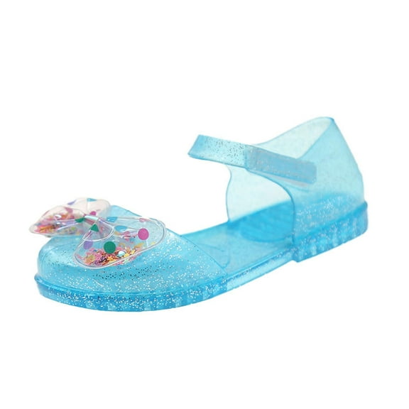 eileial Jelly Shoes for Toddler Girls Kids Wedge Party Girls Jelly Dance Toddler Shoes Shoes Boy Shoes Little Girls Wide Shoes,Blue 12