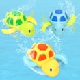 thumbnail image 3 of Juguete de baño para bebé, tortuga nadadora, bañera flotante de cuerda, juguetes para piscina, lindos juegos de agua para niños, niñas, 3 piezas, 3 of 5