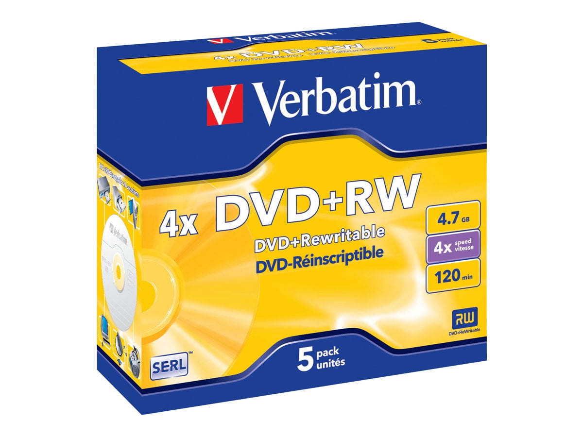 Verbatim DataLifePlus - 5 x DVD+RW - 4.7 GB 4x - jewel case