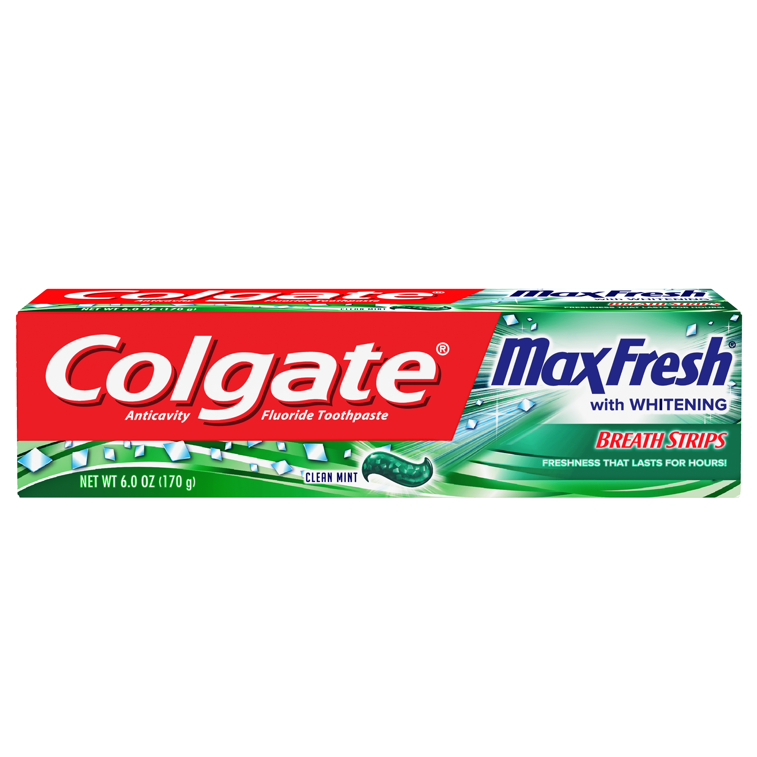 Colgate Max Fresh Toothpaste With Mini Breath Strips Clean Mint 6 Ounce Walmartcom