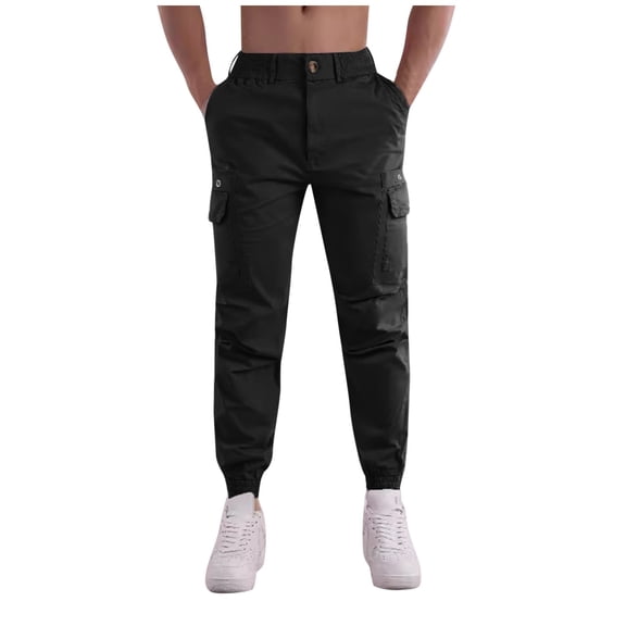 Men's Cargo Pants Workout Jogger Casual Comfortable Durable Lightweight Utility Outdoor Travel Hiking Straight Leg -Pocket Trousers