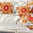 thumbnail image 1 of DESIGN ART Designart 'Orange Fractal Pattern with Circles' Abstract Throw Pillow, 1 of 5