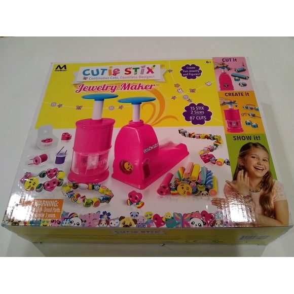 Kit creativo para hacer joyería Cutie Stix con cuentas de colores