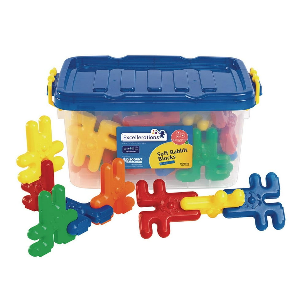 Excellerations Construction Toys, STEM building Toys, Blocks, 3"L x 1/2