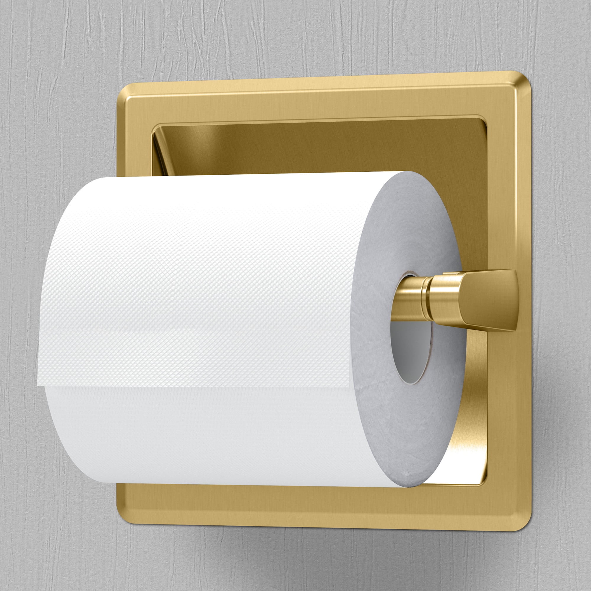 Gatco 752 Recessed Pivoting Arm Toilet Paper Holder, Matte Black