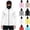 White, variant on HAOTAGS Boys UPF 50 Athletic Jackets,Lightweight Adjustable Dual Hood Straps Long Sleeve Sun Protection Jacket Black 11-12T