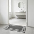 thumbnail image 5 of Ultra Thin Indoor Door Mat, Low-Profile Door Mat Indoor Entrance, Non Slip Rubber Backing Inside Doormat Washable Welcome Front Entryway Dirt Trapper Entry Mat, Grey, 5 of 6