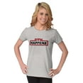 thumbnail image 4 of Space Happens Evil Dark Galaxy Nerd Womens Slim Fit Graphic Tee Brisco Brands L, 4 of 5