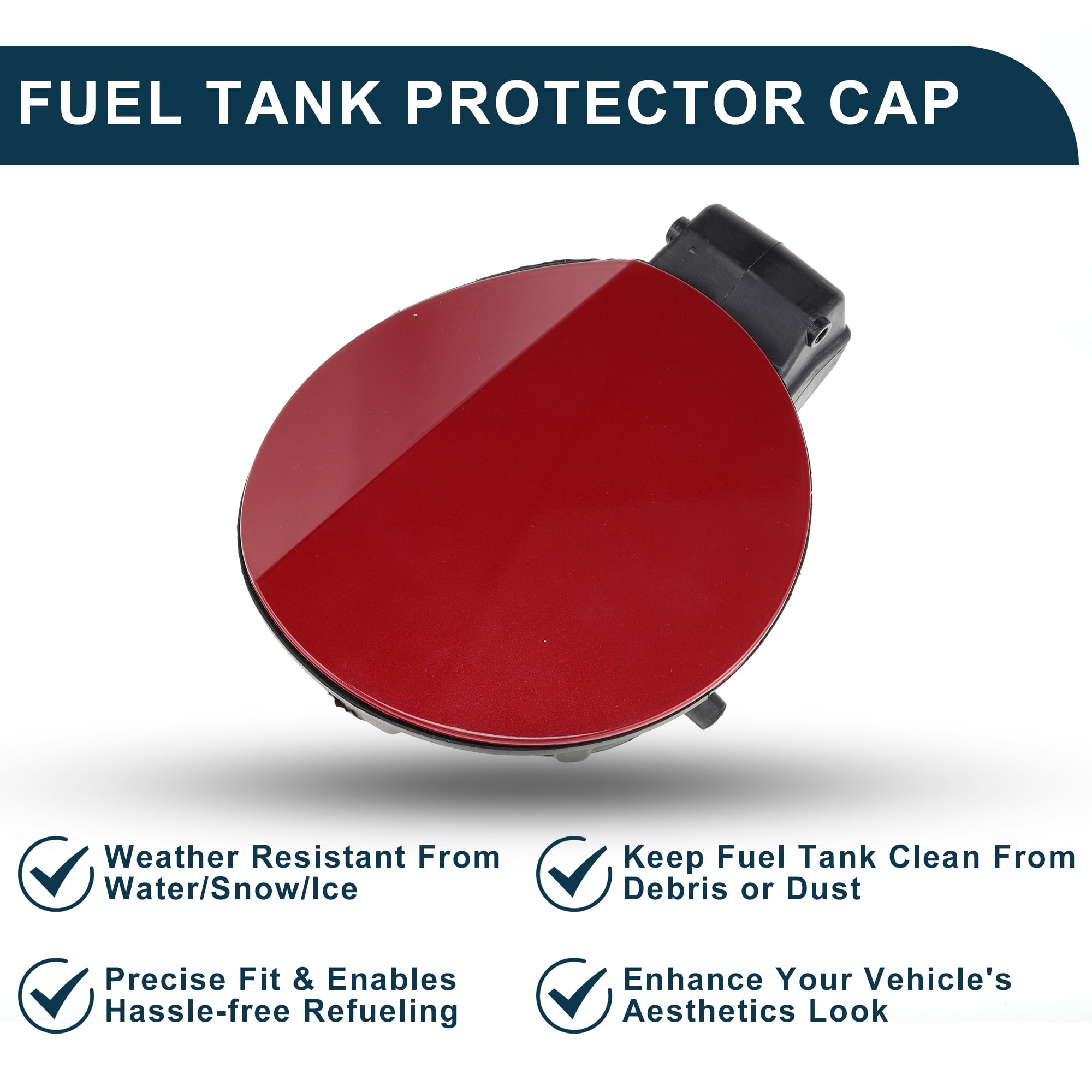 Unique Bargains Fuel Tank Door Cap for Volkswagen Golf 6 2010-2013 Filler Flap Cover Red