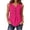 T1 Hot Pink, variant on Womens Solid Color Tops Notch Neck Button Down Sleeveless Tank Tops Summer Fashion Casual Trendy Flattering Everyday Loose Comfort Tee