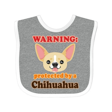 

Inktastic Protected by a Chihuahua Gift Baby Boy or Baby Girl Bib