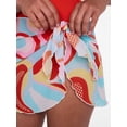 thumbnail image 4 of No Boundaries Groovy Printed Mesh Swim Sarong, Women's XXS-XXL, 4 of 5