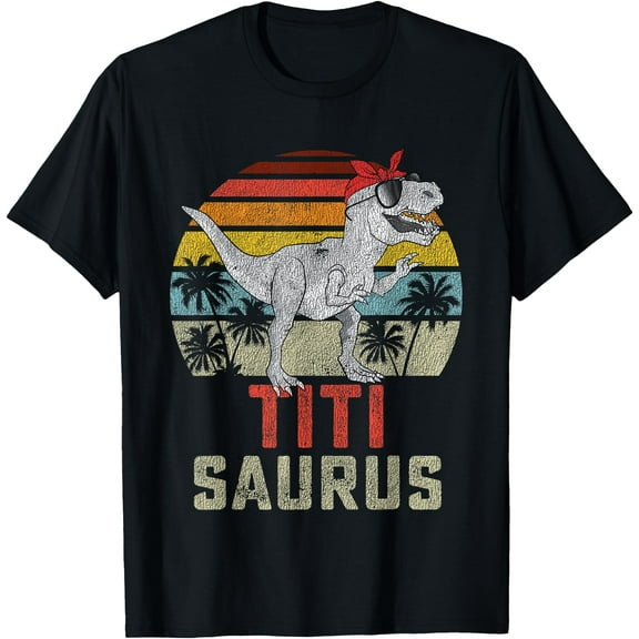T-Rex Titisaurus Dinosaur Titi Saurus Family Matching Unisex T-Shirt for Men Women Kids