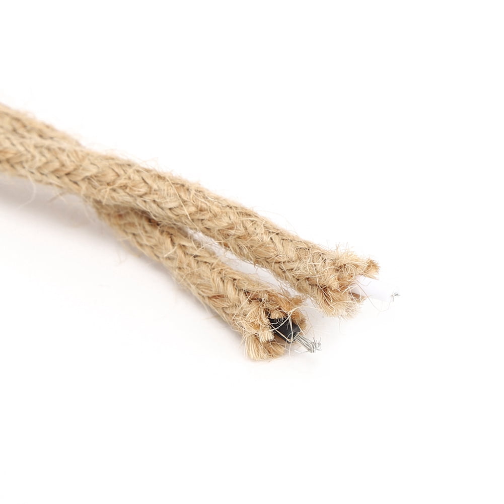 Vintage Hemp Rope Electrical Wire, Electrical Cable, Twisted Pair For Chandelier Light Study Rooms Living Rooms Hallways 10 Meters