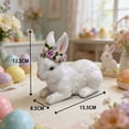 thumbnail image 2 of Creatine Easter Wreath Rabbit Resin Cartoon Animal Garden Courtyard Outdoor Holiday Furnishings Layout, 2 of 6