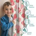 thumbnail image 3 of Blackout Kids Curtains,Strawberry Plants Fruit Light Pink Pattern Childrens Insulated Curtains Set Of 2,Bedroom Essentials,Toddler Room Decor 52"x63", 3 of 5