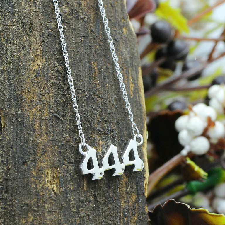 Angel Number Necklace in Sterling Silver