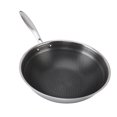 thumbnail image 2 of Stainless Steel Nonstick Frying Pan,  Pattern Skillet with Thick Bottom, Even Heating, Heat Resistant, Works on Induction Cooktops and Gas Stove, Dishwasher Safe, 2 of 7