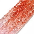 thumbnail image 2 of U8MO 10x Triangle Segmented Multi-color Transparent Glass Bead Strands 4.5x4mm 13.27"-Orange Red, 2 of 4