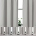 thumbnail image 4 of Patin Silver Grey Room Darkening Curtains 45 Inch Length 2 Pcs, Rod Pockets Privacy Thermal Curtains for Living Room Bedroom, Window Treatments Drapes for Dining Room Dorm, Each Panel 30" W x 45" L, 4 of 10