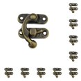 thumbnail image 2 of Scienceny Candado cerrojo Vintage gancho decorativo cerradura protectora oculta joyería caja de muebles Hardware accesorios regalos Gancho izquierdo de bronce 10piezas, 2 of 6
