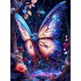 thumbnail image 1 of DIY Diamond Art Painting Flower Butterfly Fantasy Full Square/Round Embroidery Mosaic Rose Cross Stitch New Arrivals X1030Square 90x90cm Gao Jinjia LED, 1 of 2