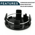 thumbnail image 3 of Unique Bargains Car Wheel Center Hub Cap Rim Cover Hub Caps 62mm 2.44" OD Snap-in Plastic for Most Cars Silver Tone Black, 3 of 6