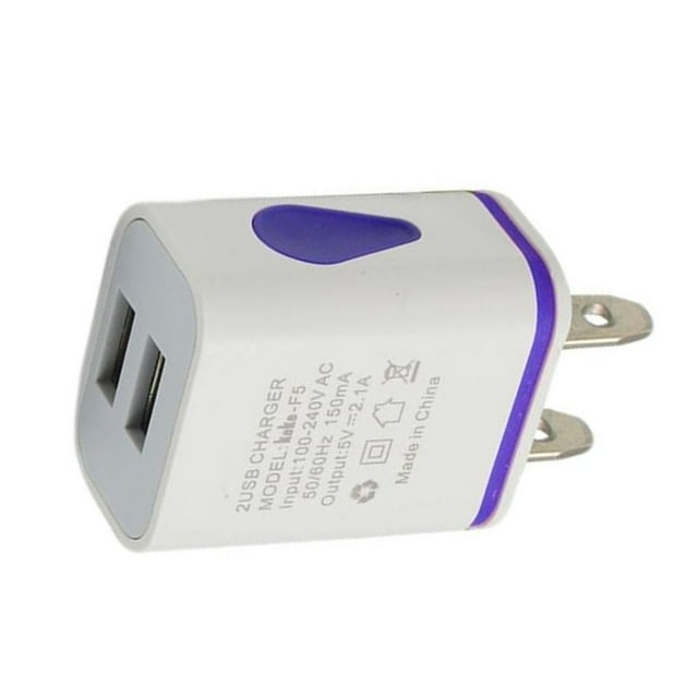Maoww USB Wall Chargers Quick Universal LED High-performance Charging Head Wear-resistant Supplies Power Adapter for Office Using blue