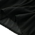 thumbnail image 6 of JNGSA Women's Chiffon High Waist Skirt Pleated Solid Color Midi Skirt Loose Flowy Elastic Skirt Elegant Long Skirt Black, 6 of 7