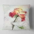 thumbnail image 2 of Designart Beautiful Rose Illustration Drawing - Floral Throw Pillow - 16x16, 2 of 5