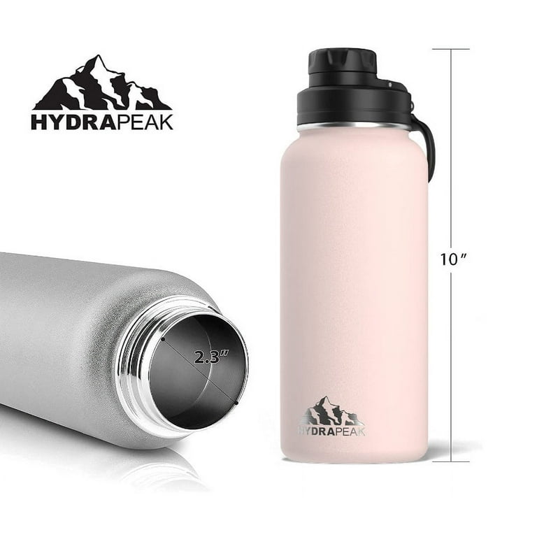 Hydrapeak 50oz Insulated Large Water Bottle - Leak Proof Stainless Steel  Water Flask, Double Wall Vacuum Insulation Keeps Drinks COLD for 24 Hours  and