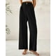 thumbnail image 5 of Pantalones de vestir de pierna ancha BTFBM 2025 para mujer de cintura alta, negros, 5 of 7