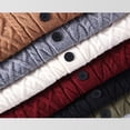 thumbnail image 4 of Mens Sweater Cardigan with Pockets Zip-up/Button-up Cable Knit Jackets Lapel Long Sleeve Loose Casual Outerwear (L, Wine), 4 of 4