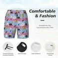 thumbnail image 5 of Haiem Bees And Daisies Striped Men'S Quick-Dry Swim Trunks: Comfortable Beach Shorts With Mesh Lining And Pockets - Ideal For Swimming And Sunbathing X-Large, 5 of 9